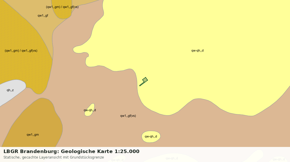 Statische Kartenansicht: LBGR Brandenburg: Geologische Karte 1:25.000