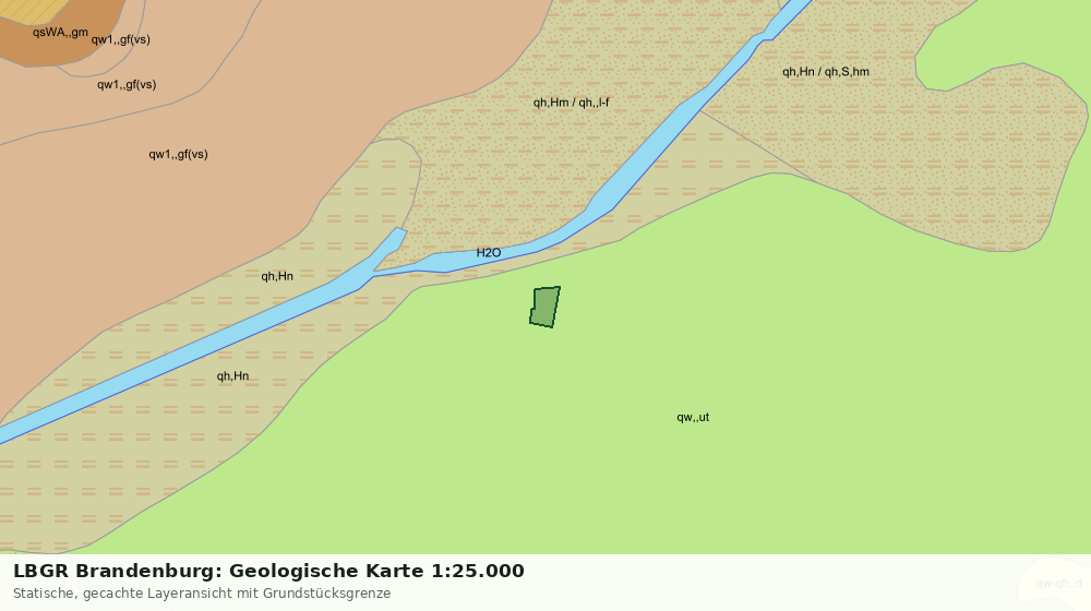 Statische Kartenansicht: LBGR Brandenburg: Geologische Karte 1:25.000