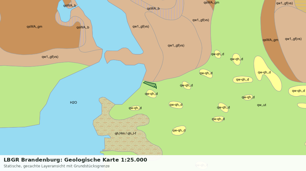 Statische Kartenansicht: LBGR Brandenburg: Geologische Karte 1:25.000