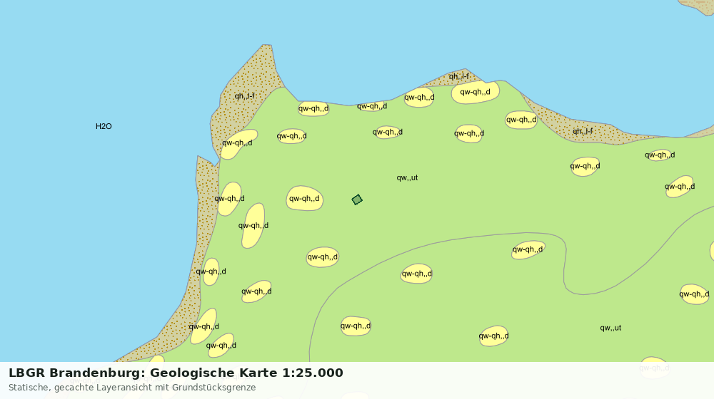 Statische Kartenansicht: LBGR Brandenburg: Geologische Karte 1:25.000