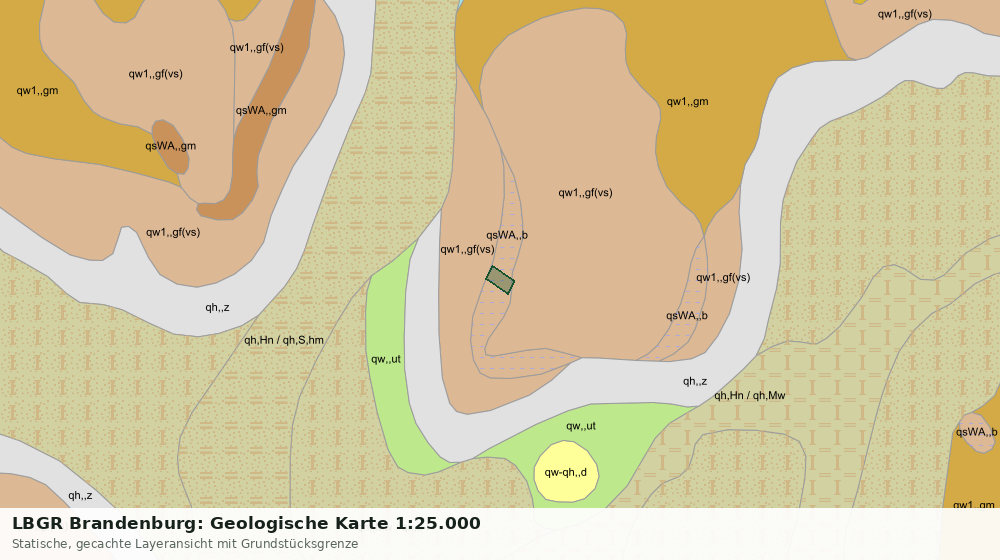 Statische Kartenansicht: LBGR Brandenburg: Geologische Karte 1:25.000
