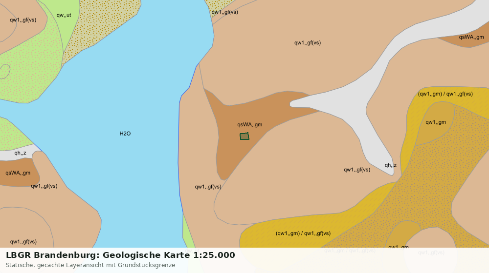 Statische Kartenansicht: LBGR Brandenburg: Geologische Karte 1:25.000