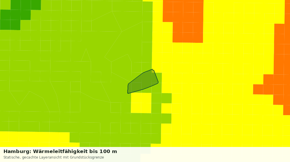 Statische Kartenansicht: Hamburg: Wärmeleitfähigkeit bis 100 m