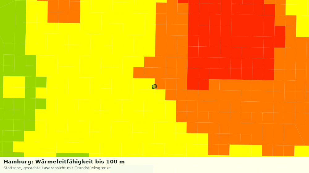 Statische Kartenansicht: Hamburg: Wärmeleitfähigkeit bis 100 m