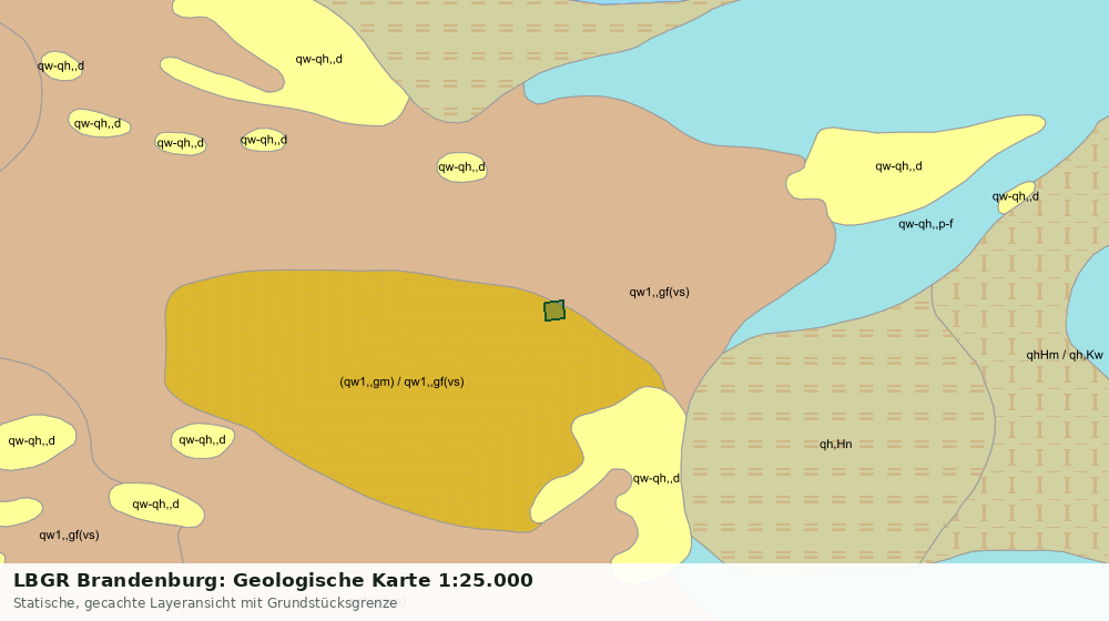 Statische Kartenansicht: LBGR Brandenburg: Geologische Karte 1:25.000