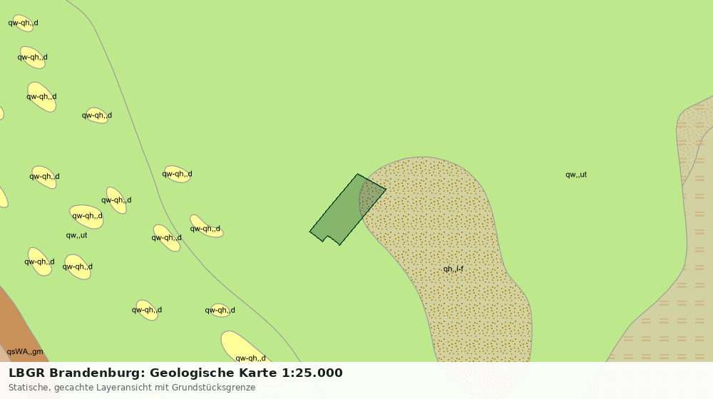Statische Kartenansicht: LBGR Brandenburg: Geologische Karte 1:25.000