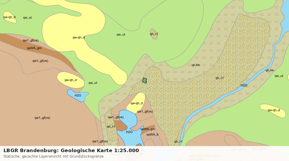 Statische Kartenansicht: LBGR Brandenburg: Geologische Karte 1:25.000