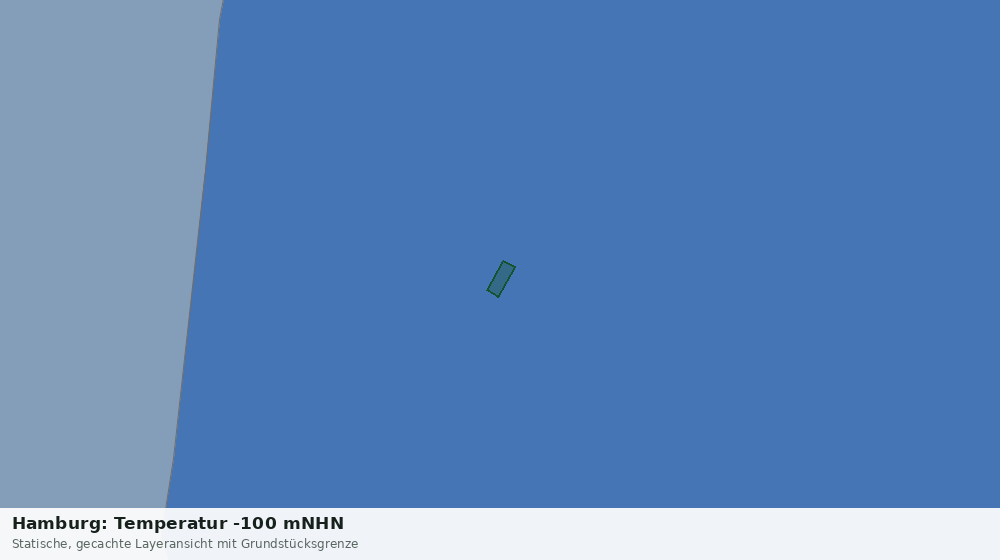 Statische Kartenansicht: Hamburg: Temperatur -100 mNHN