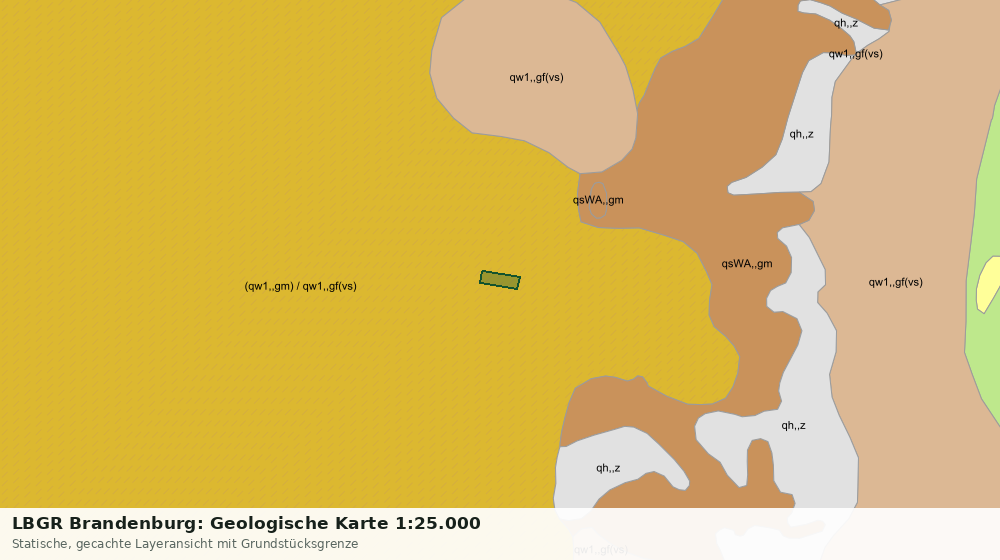 Statische Kartenansicht: LBGR Brandenburg: Geologische Karte 1:25.000