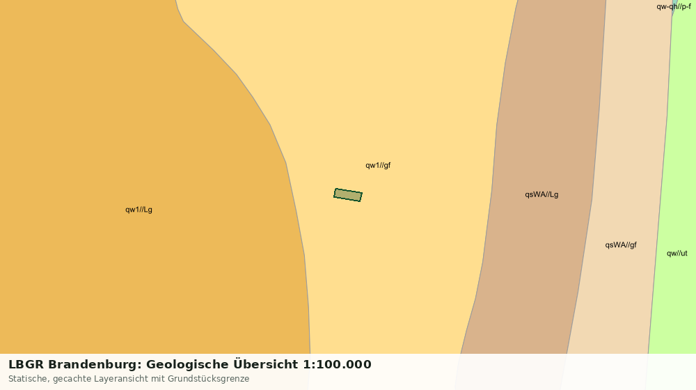 Statische Kartenansicht: LBGR Brandenburg: Geologische Übersicht 1:100.000