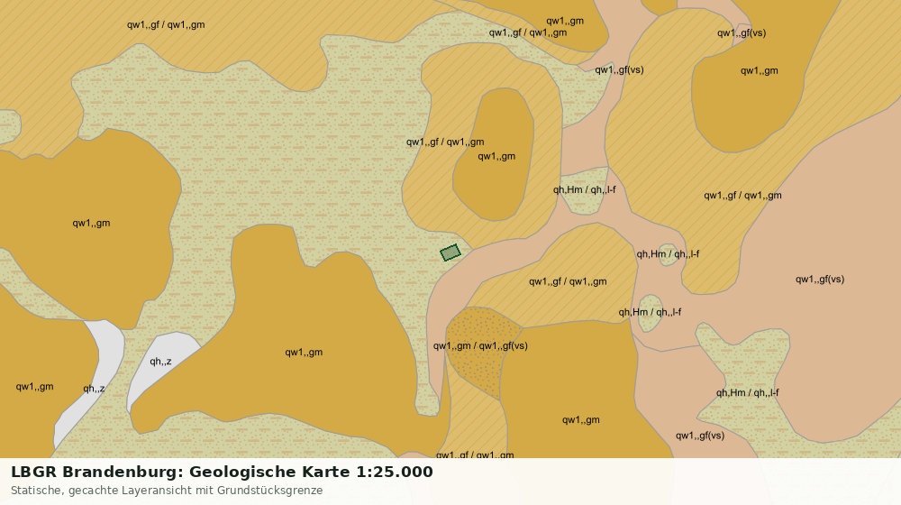 Statische Kartenansicht: LBGR Brandenburg: Geologische Karte 1:25.000