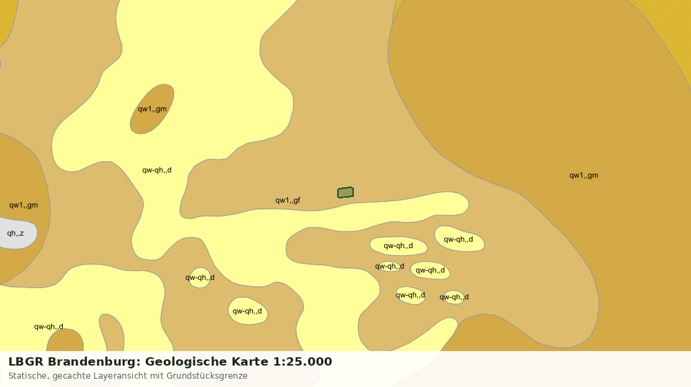 Statische Kartenansicht: LBGR Brandenburg: Geologische Karte 1:25.000