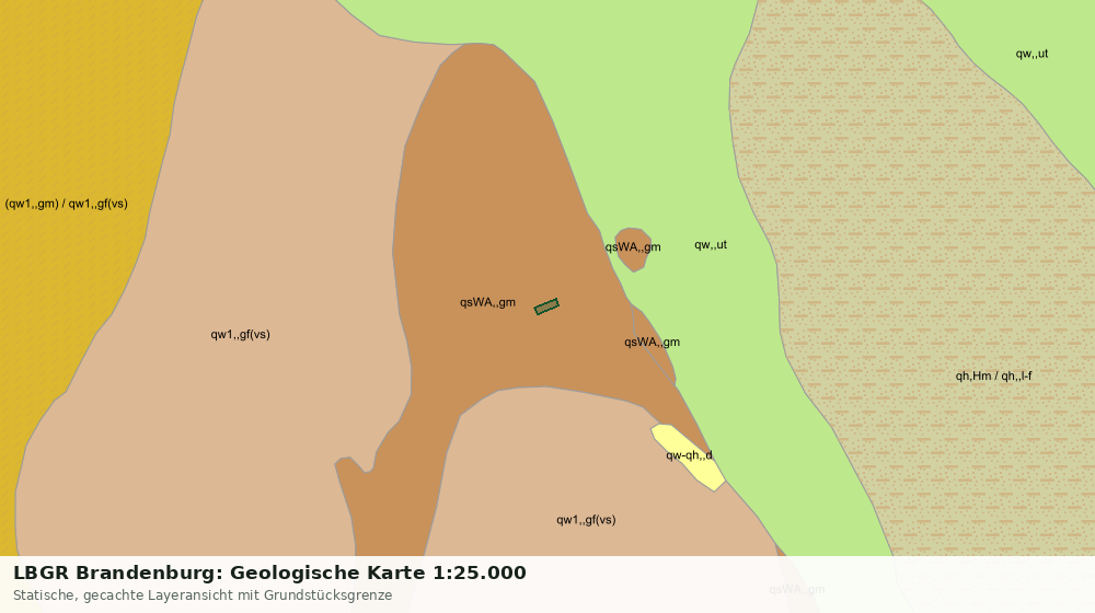 Statische Kartenansicht: LBGR Brandenburg: Geologische Karte 1:25.000