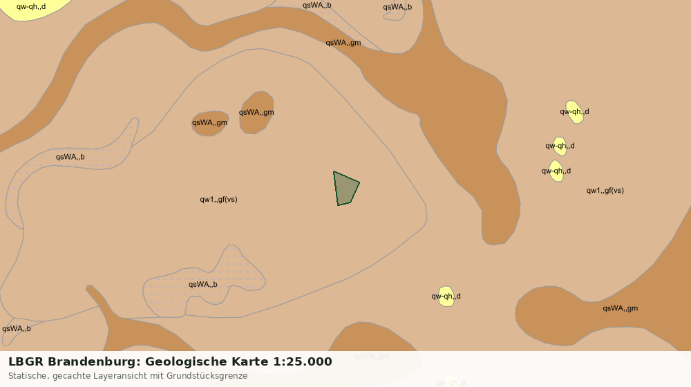 Statische Kartenansicht: LBGR Brandenburg: Geologische Karte 1:25.000