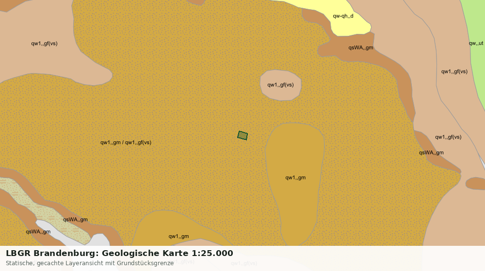 Statische Kartenansicht: LBGR Brandenburg: Geologische Karte 1:25.000