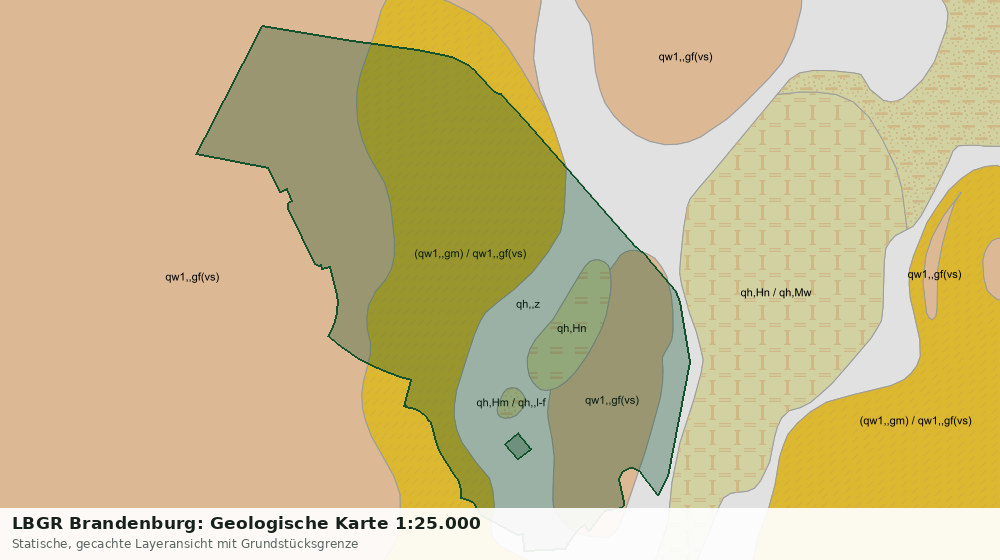 Statische Kartenansicht: LBGR Brandenburg: Geologische Karte 1:25.000