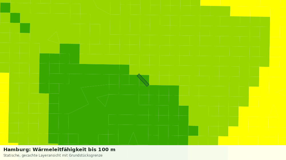Statische Kartenansicht: Hamburg: Wärmeleitfähigkeit bis 100 m