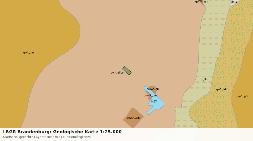 Statische Kartenansicht: LBGR Brandenburg: Geologische Karte 1:25.000