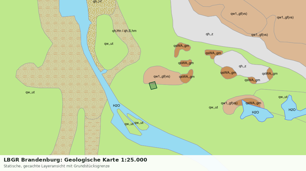 Statische Kartenansicht: LBGR Brandenburg: Geologische Karte 1:25.000