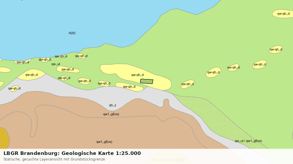 Statische Kartenansicht: LBGR Brandenburg: Geologische Karte 1:25.000
