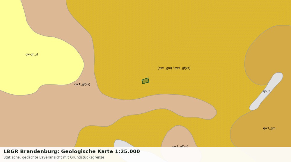Statische Kartenansicht: LBGR Brandenburg: Geologische Karte 1:25.000