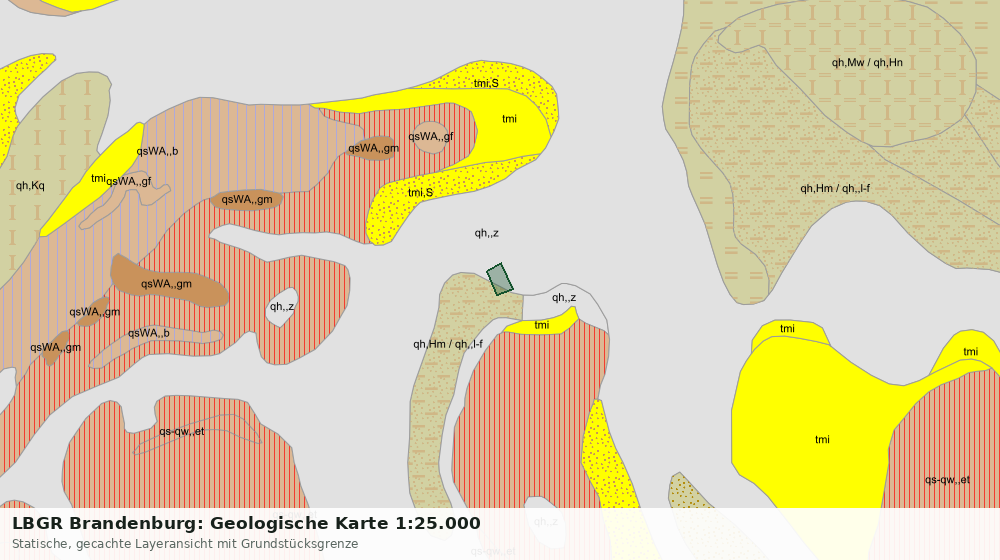 Statische Kartenansicht: LBGR Brandenburg: Geologische Karte 1:25.000