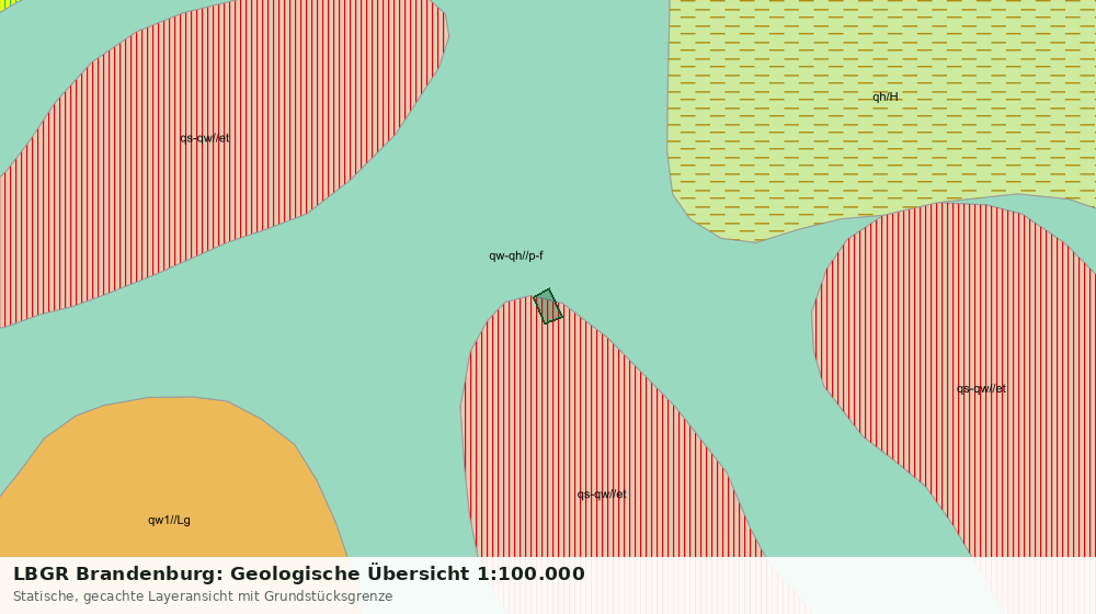 Statische Kartenansicht: LBGR Brandenburg: Geologische Übersicht 1:100.000