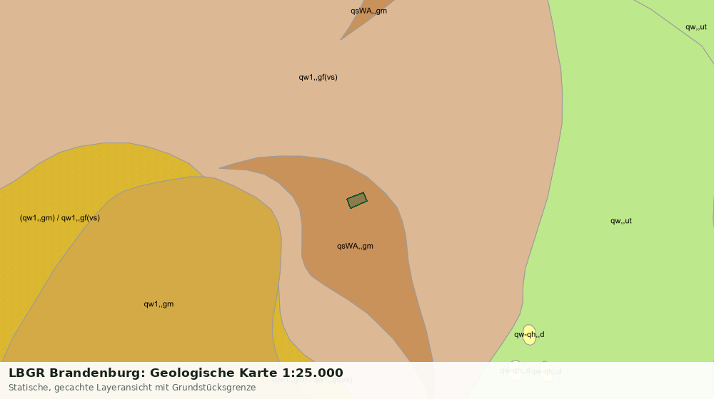Statische Kartenansicht: LBGR Brandenburg: Geologische Karte 1:25.000