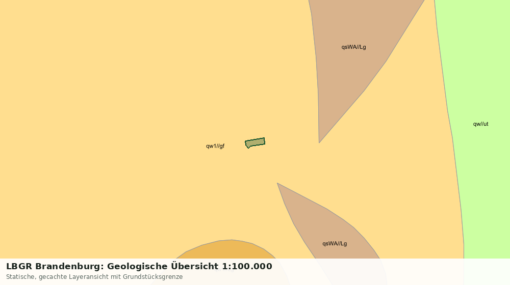 Statische Kartenansicht: LBGR Brandenburg: Geologische Übersicht 1:100.000