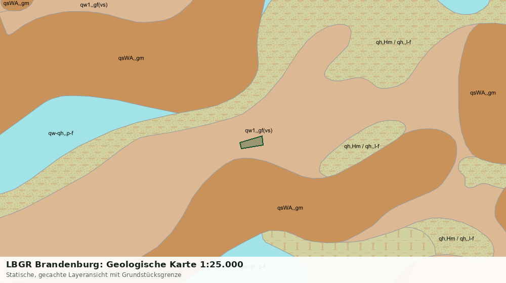 Statische Kartenansicht: LBGR Brandenburg: Geologische Karte 1:25.000