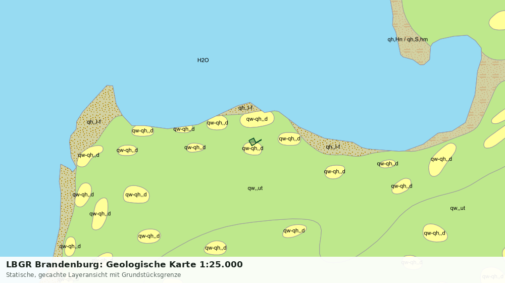 Statische Kartenansicht: LBGR Brandenburg: Geologische Karte 1:25.000
