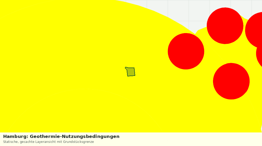Statische Kartenansicht: Hamburg: Geothermie-Nutzungsbedingungen