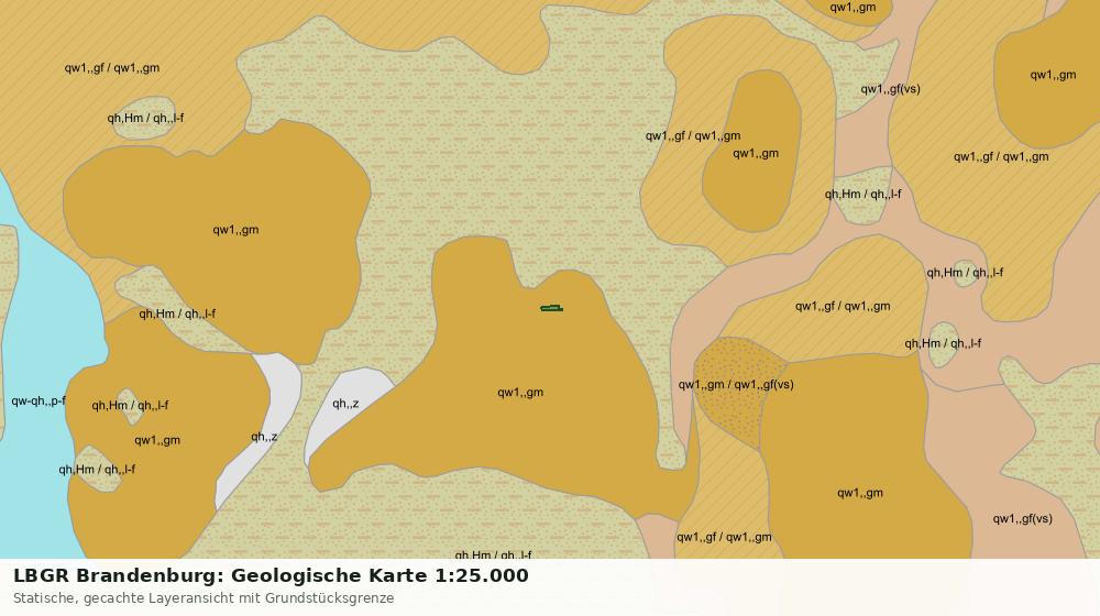 Statische Kartenansicht: LBGR Brandenburg: Geologische Karte 1:25.000