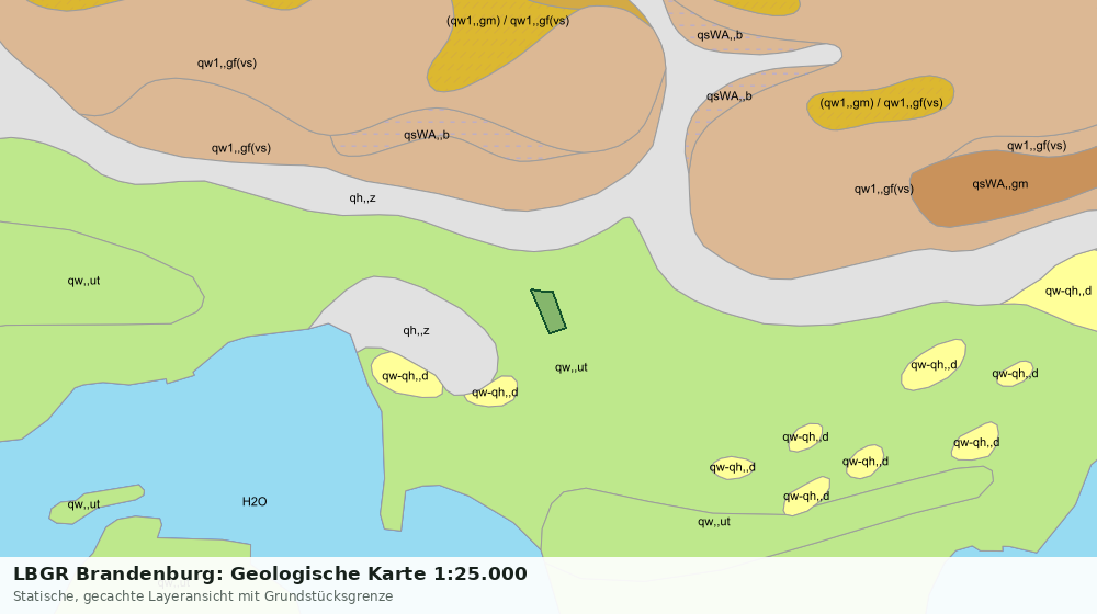 Statische Kartenansicht: LBGR Brandenburg: Geologische Karte 1:25.000