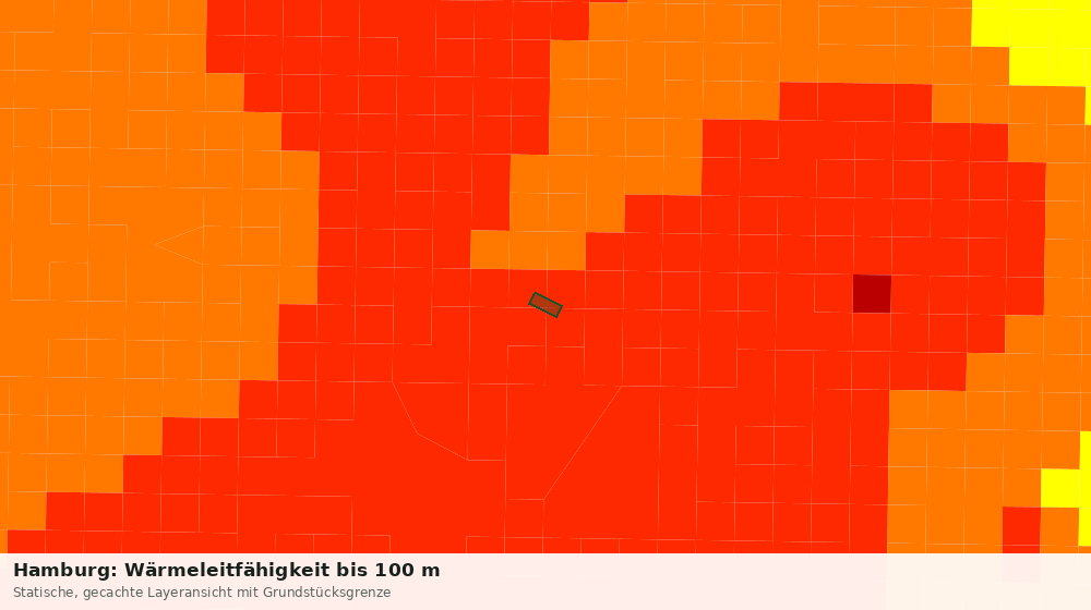 Statische Kartenansicht: Hamburg: Wärmeleitfähigkeit bis 100 m