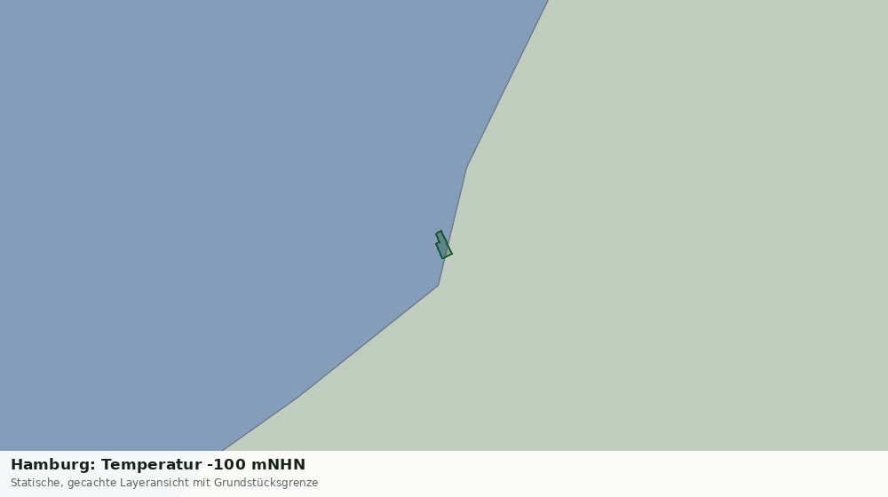 Statische Kartenansicht: Hamburg: Temperatur -100 mNHN