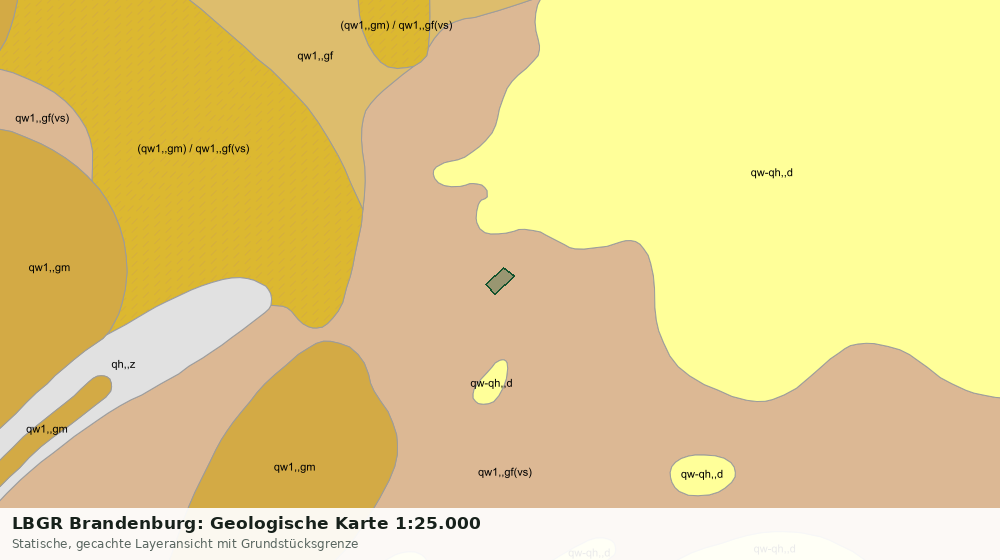 Statische Kartenansicht: LBGR Brandenburg: Geologische Karte 1:25.000