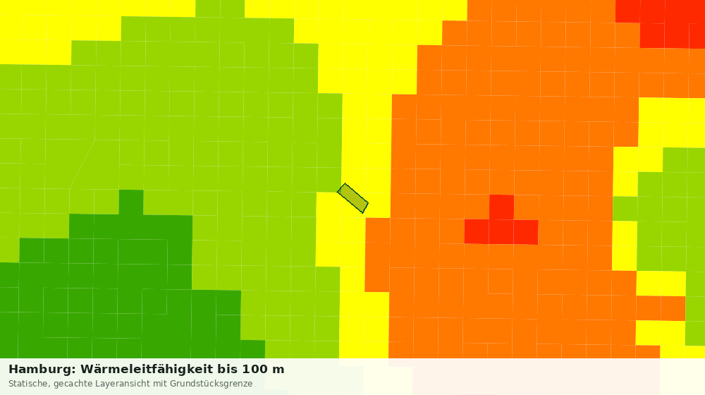 Statische Kartenansicht: Hamburg: Wärmeleitfähigkeit bis 100 m