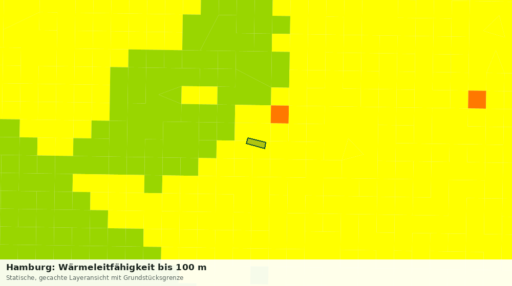 Statische Kartenansicht: Hamburg: Wärmeleitfähigkeit bis 100 m
