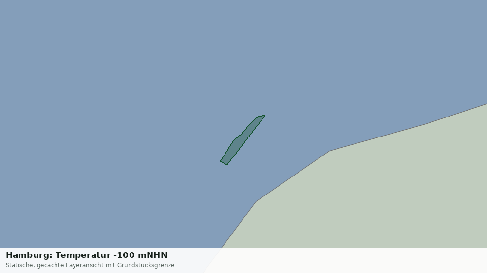 Statische Kartenansicht: Hamburg: Temperatur -100 mNHN