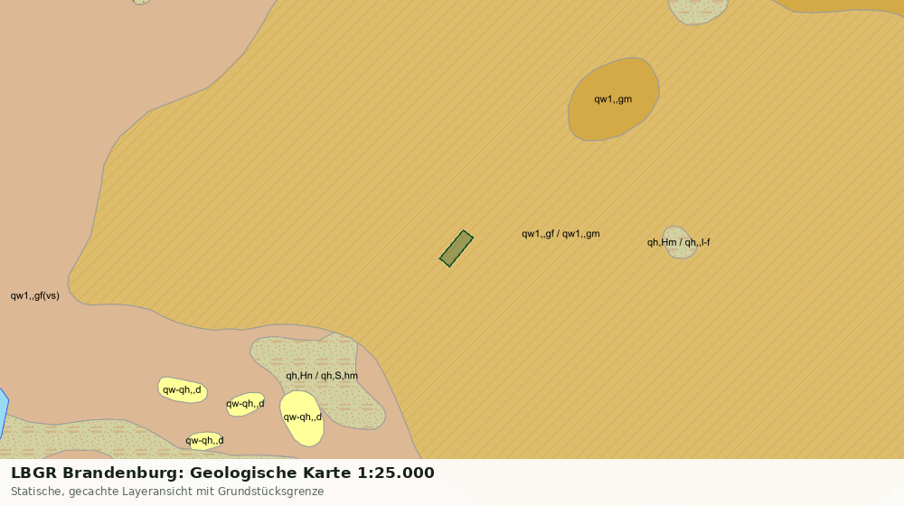 Statische Kartenansicht: LBGR Brandenburg: Geologische Karte 1:25.000