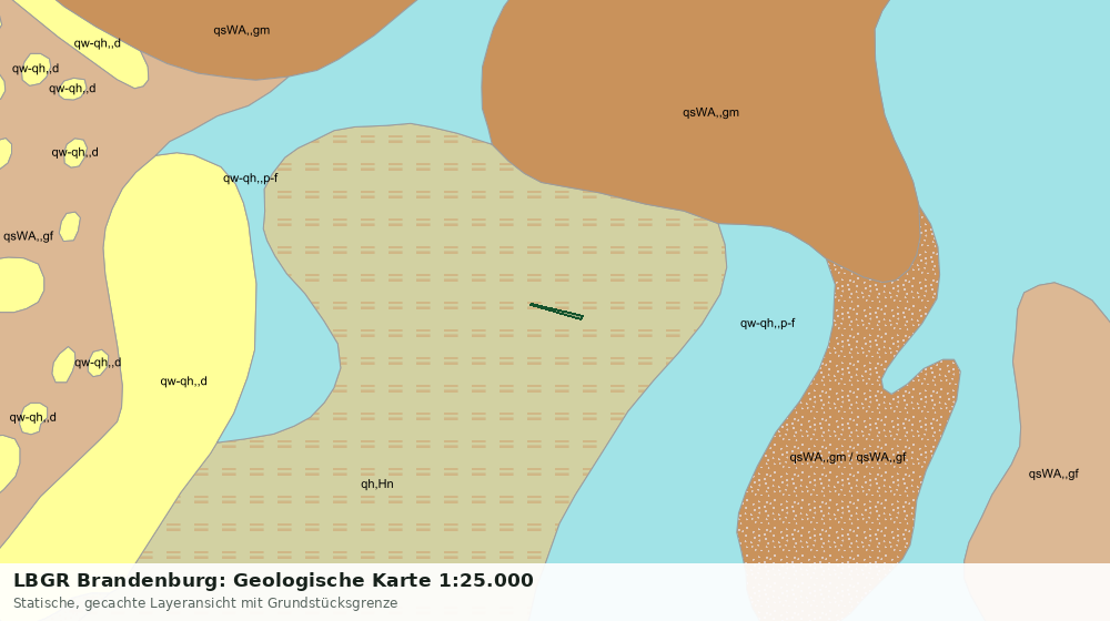 Statische Kartenansicht: LBGR Brandenburg: Geologische Karte 1:25.000