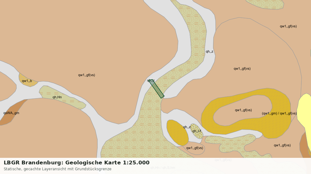 Statische Kartenansicht: LBGR Brandenburg: Geologische Karte 1:25.000