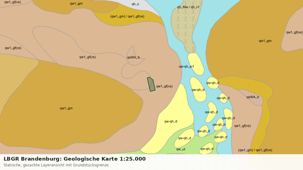 Statische Kartenansicht: LBGR Brandenburg: Geologische Karte 1:25.000