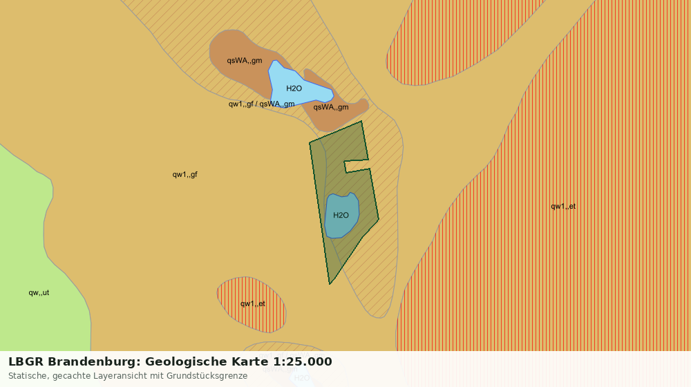 Statische Kartenansicht: LBGR Brandenburg: Geologische Karte 1:25.000