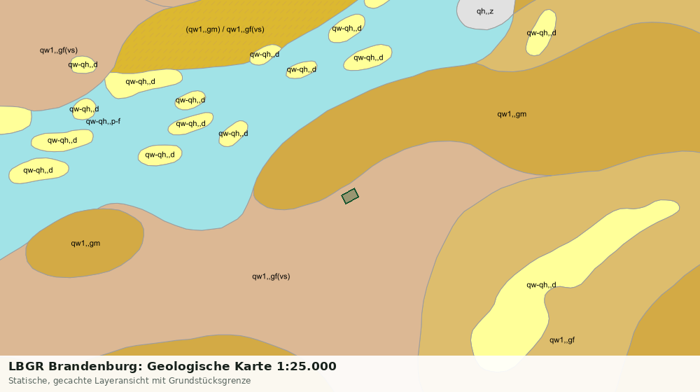 Statische Kartenansicht: LBGR Brandenburg: Geologische Karte 1:25.000