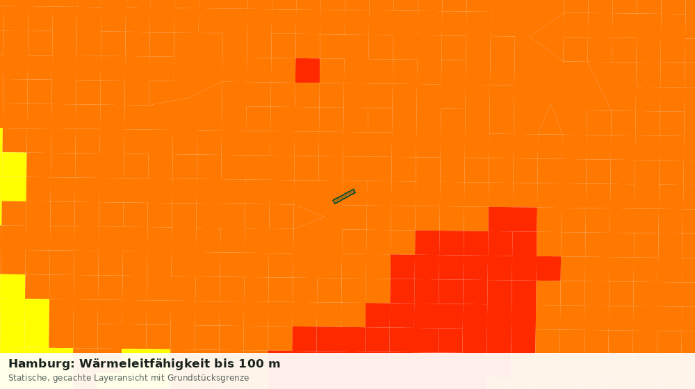Statische Kartenansicht: Hamburg: Wärmeleitfähigkeit bis 100 m