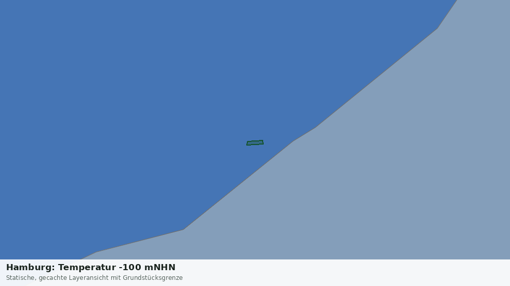 Statische Kartenansicht: Hamburg: Temperatur -100 mNHN