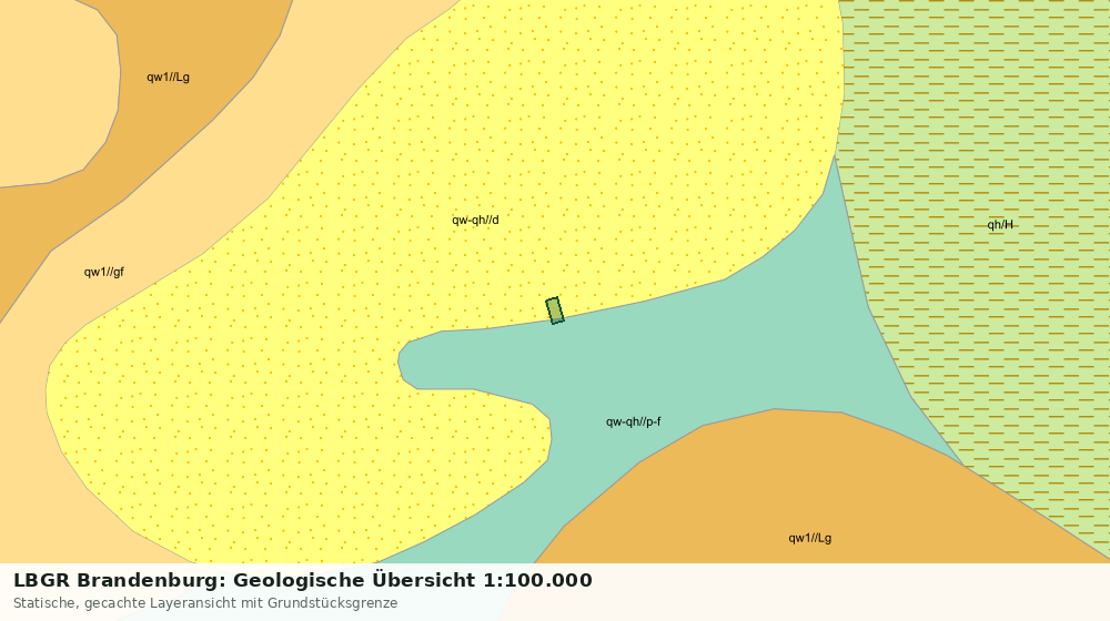 Statische Kartenansicht: LBGR Brandenburg: Geologische Übersicht 1:100.000
