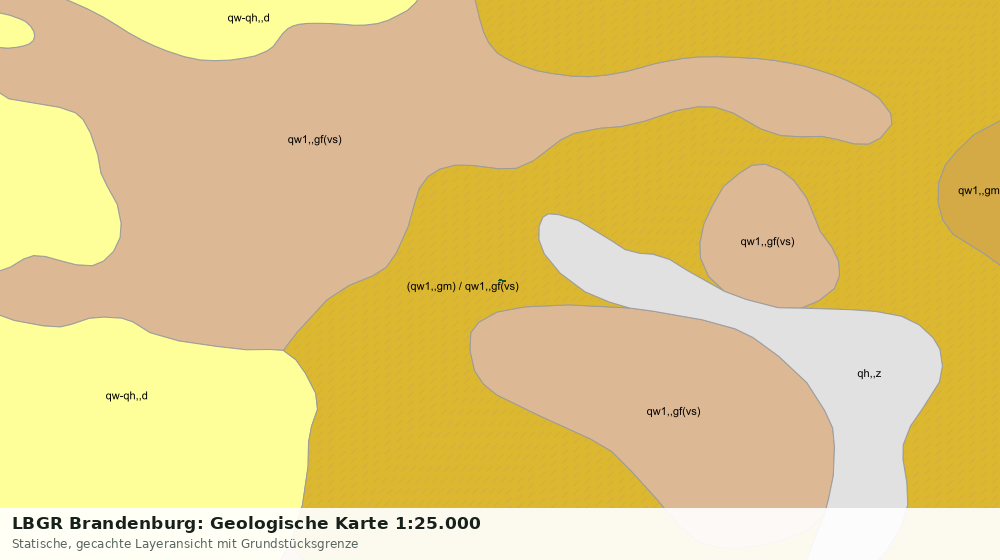 Statische Kartenansicht: LBGR Brandenburg: Geologische Karte 1:25.000